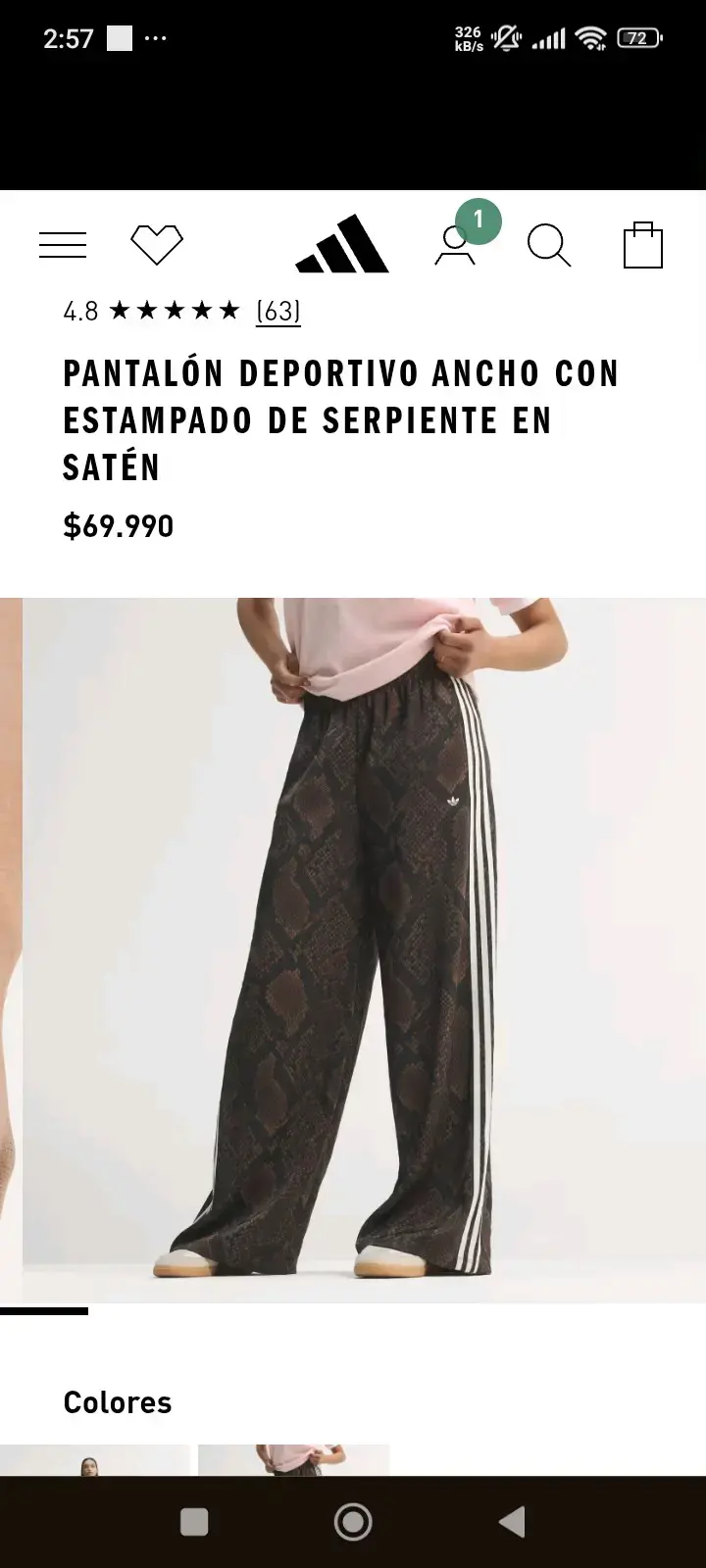 Pantalón deportivo ancho con estampado de serpiente