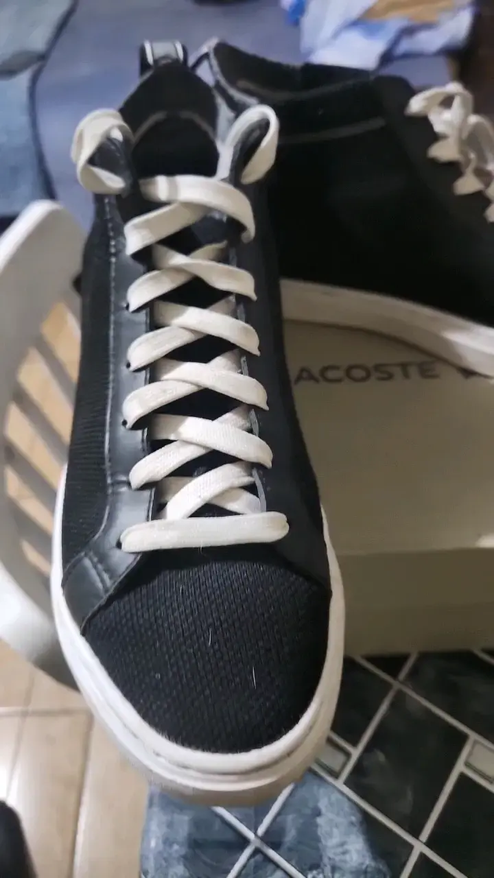 Zapatillas negras Lacoste de caña alta - 2