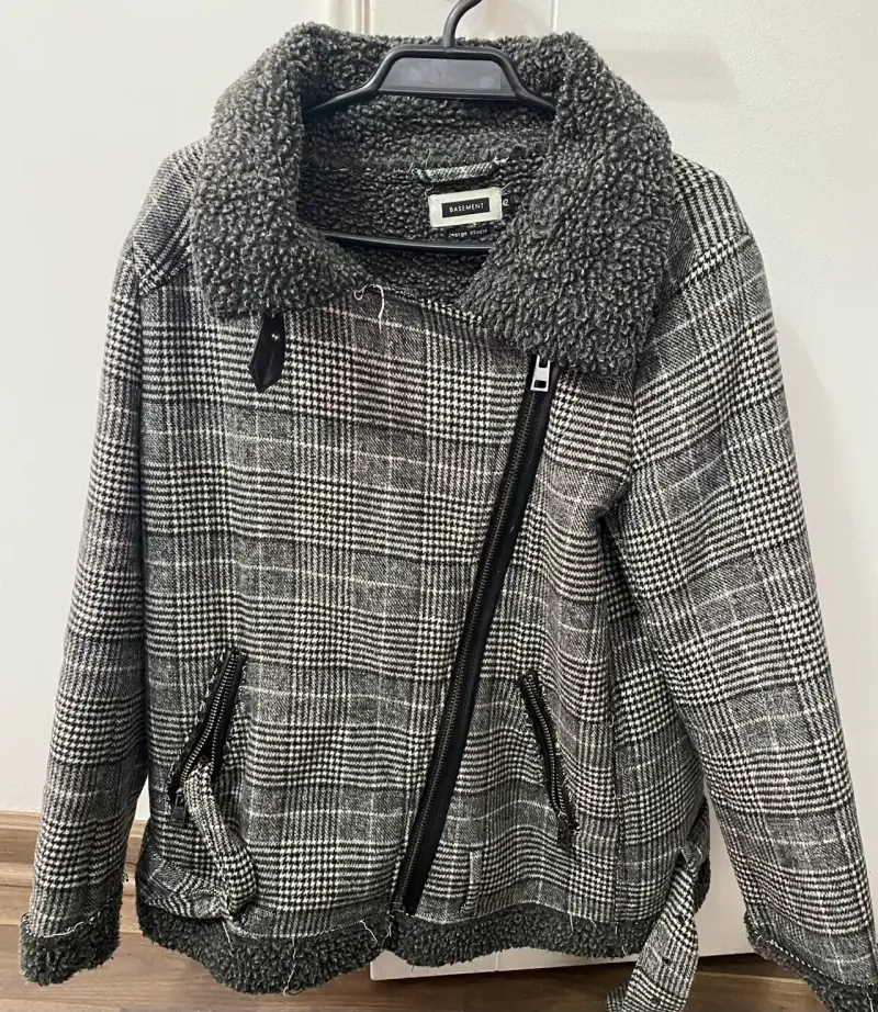 Chaqueta de lana gris Basement para mujer - 2