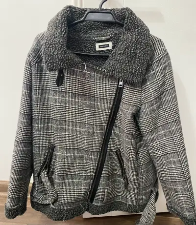 Chaqueta de lana gris Basement para mujer - miniatura 2