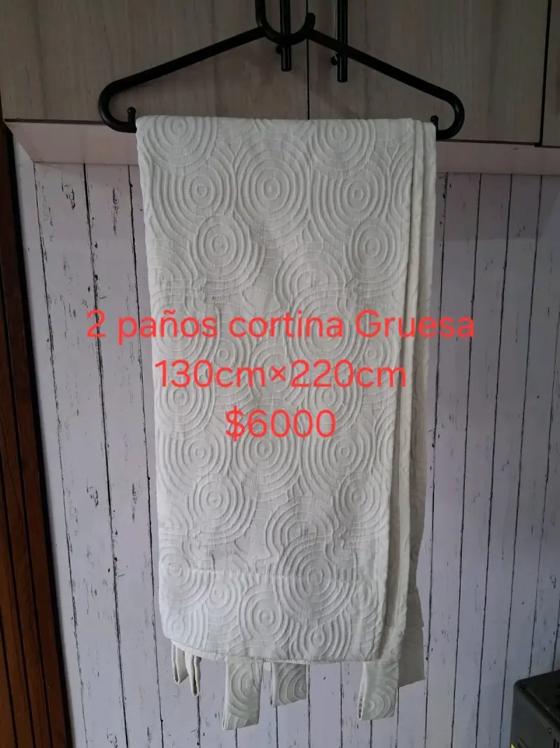 Cortinas gruesas de tela blanca 130x220 cm - 1
