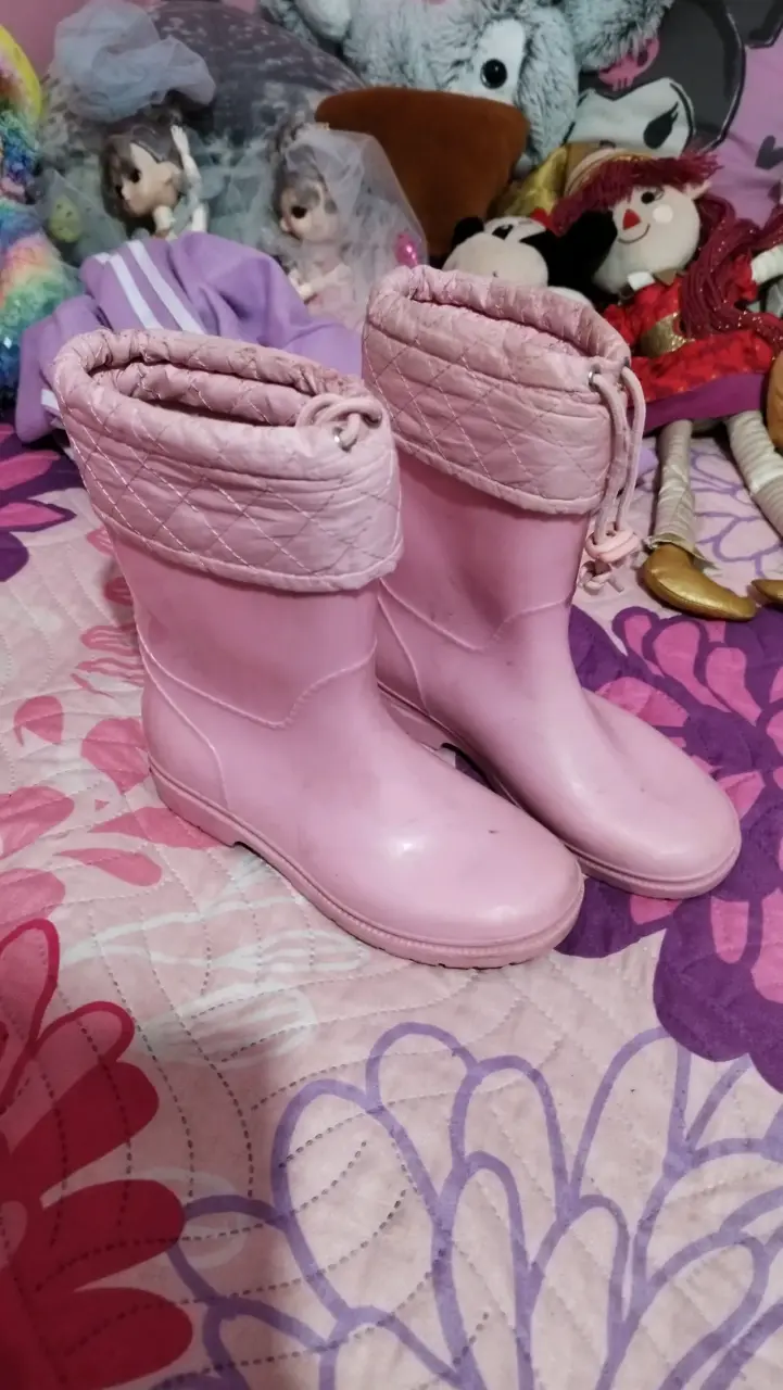 Botas de lluvia rosadas para niña T33 - 2