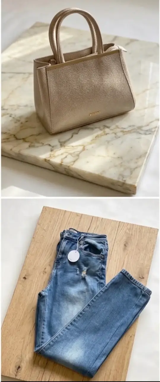 Conjunto de Suéter Bronce y Jeans Rasgados para Mujer - 3