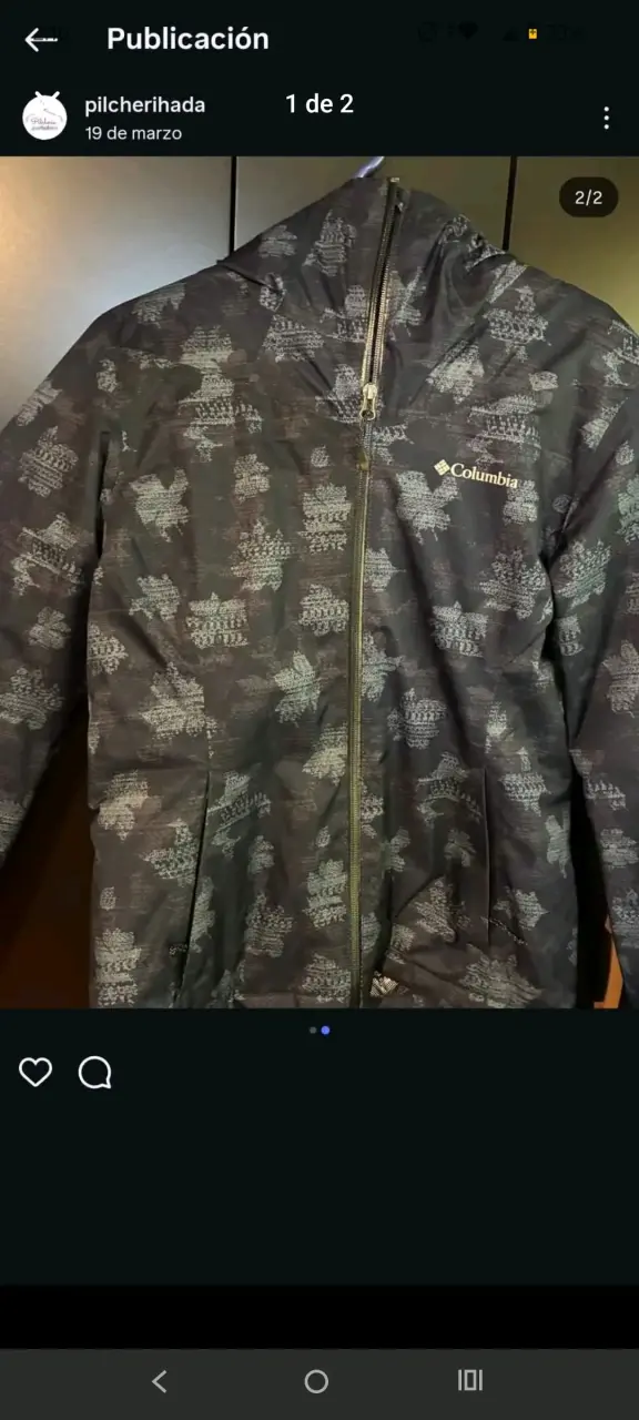 Chaqueta impermeable Columbia con diseño estampado