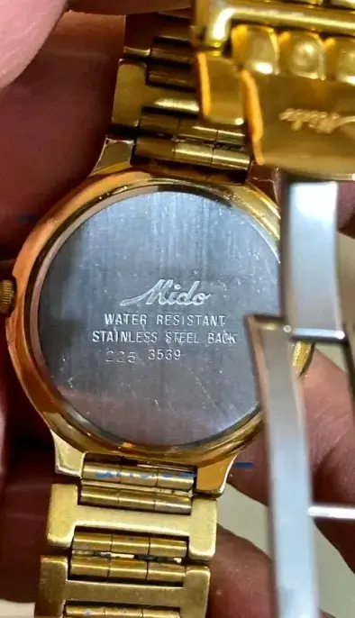 Reloj Mido dorado con calendario y fases lunares - 2