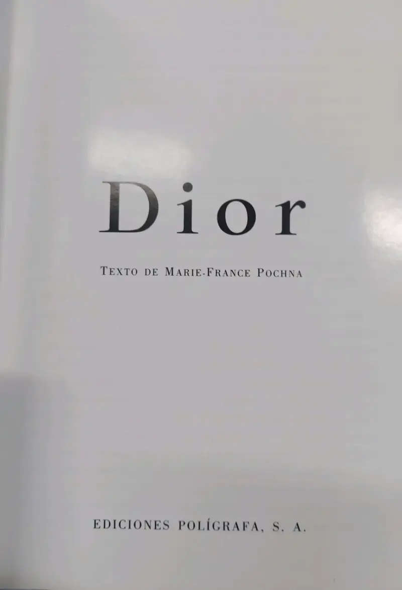 Libro Dior de Ediciones Polígrafa - 2