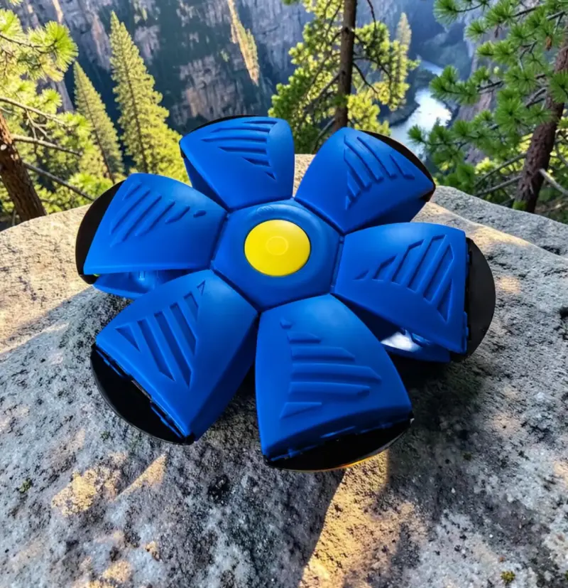 Pelota transformable con luces LED azul - 2