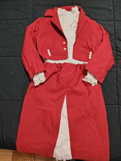 Disfraz de época rojo y negro para niños - miniatura 1