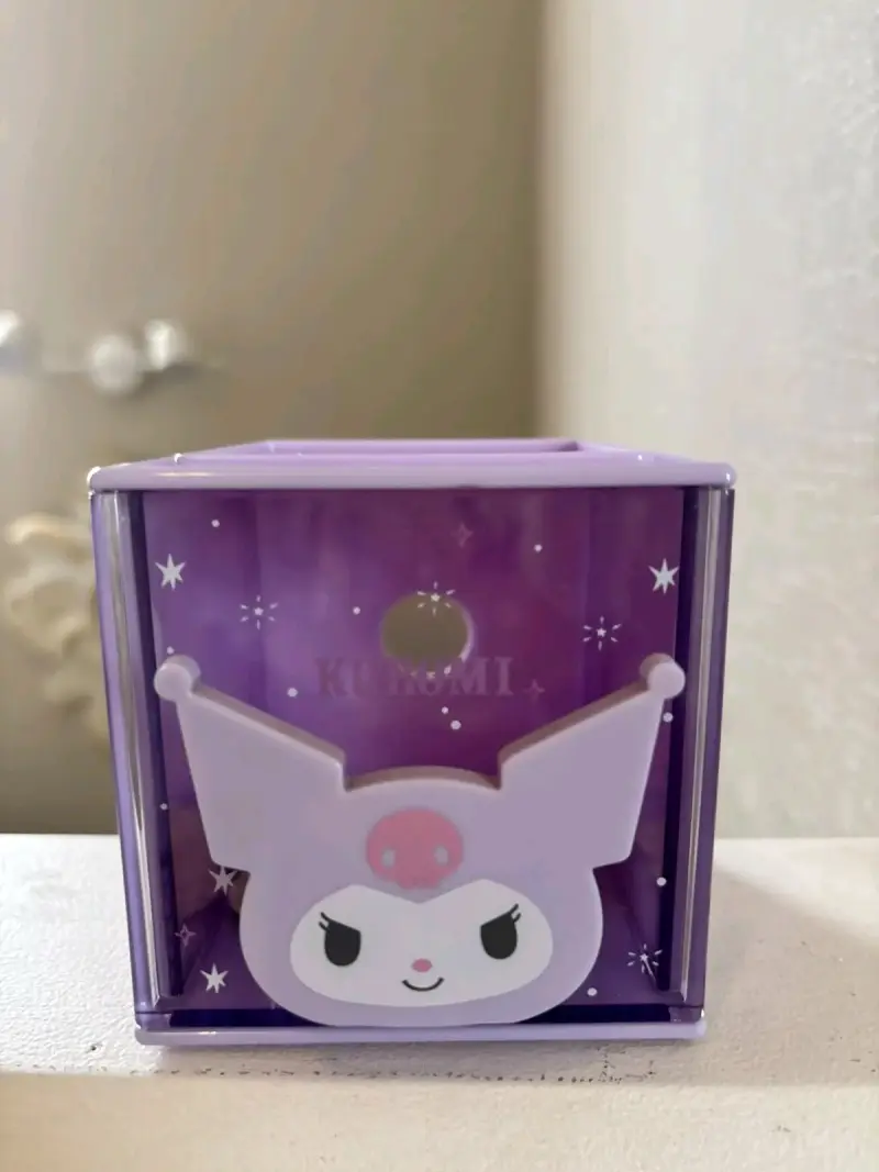 Caja organizadora de acrílico Kuromi morada