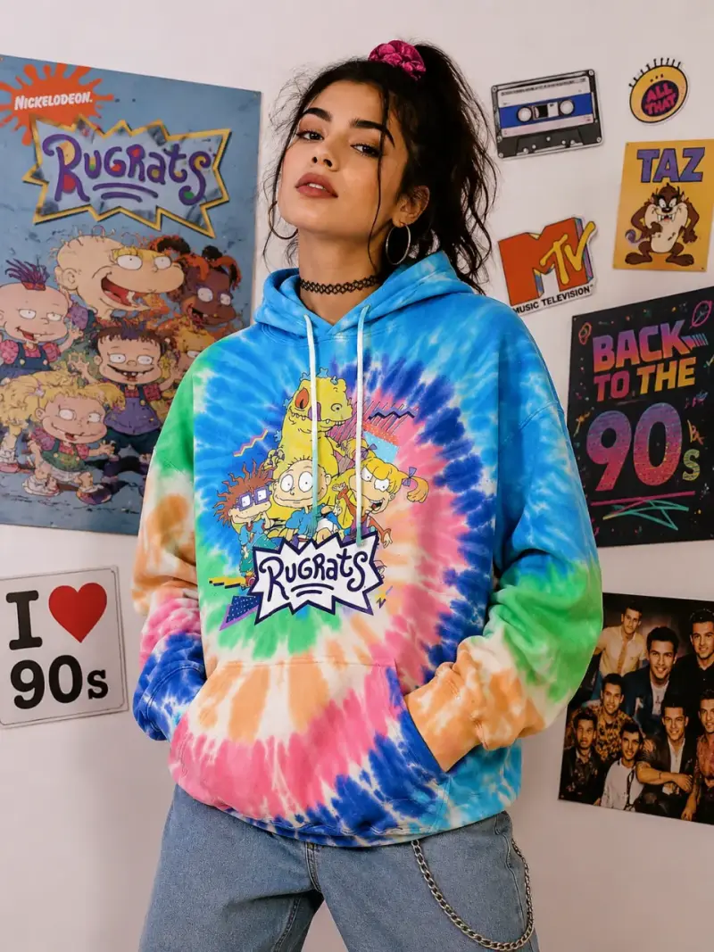 Polerón TieDye Rugrats Nickelodeon Origina Talla S - 4