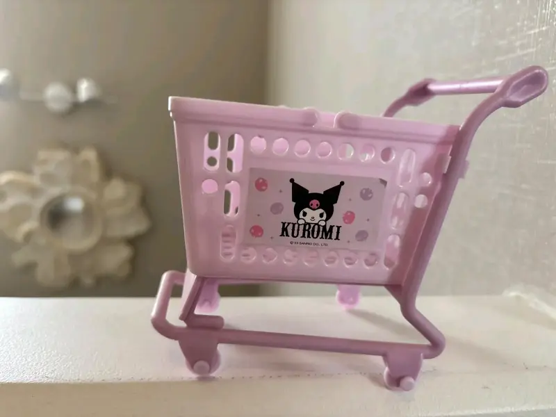 Mini carrito de compras Kuromi rosa