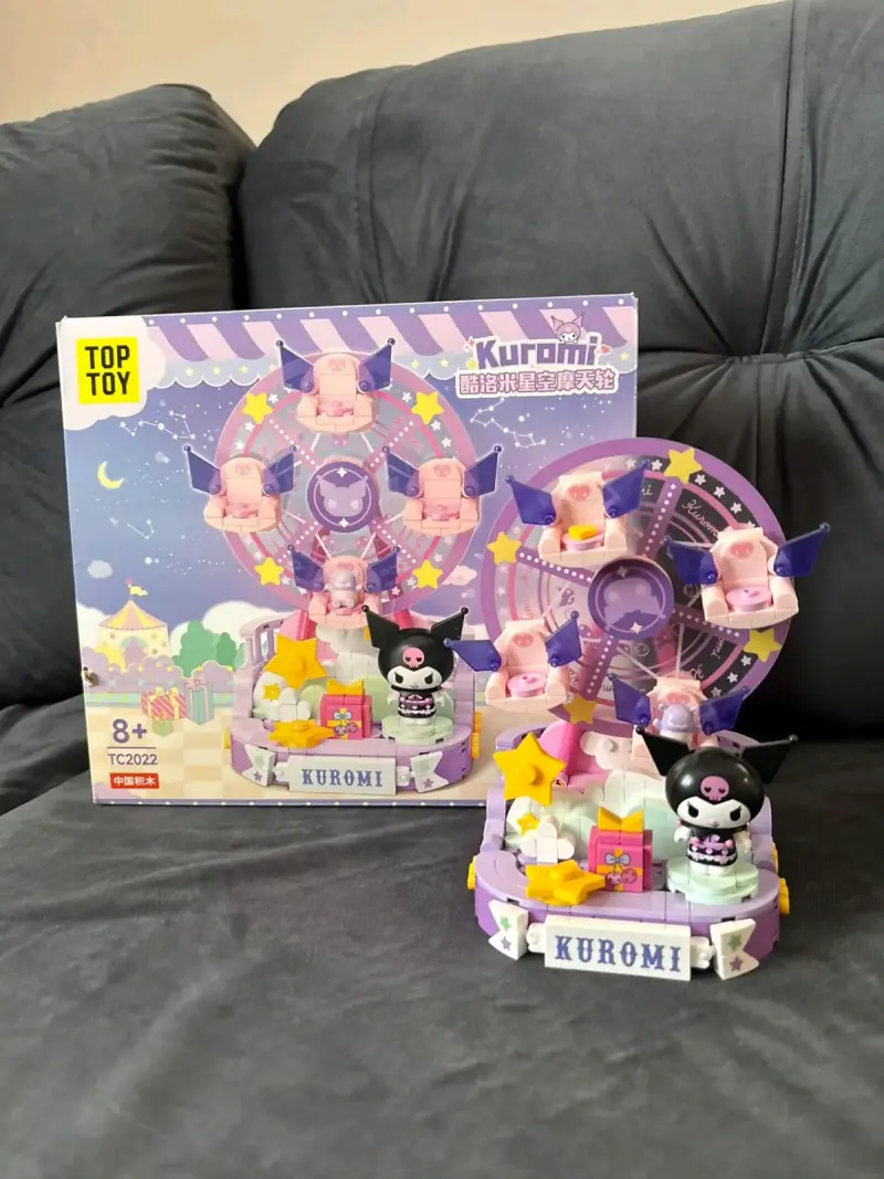 Set de construcción Kuromi con rueda de la fortuna