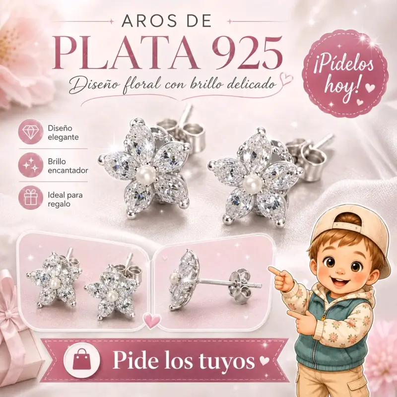 Aros de Plata 925 con Diseño Elegante - 2