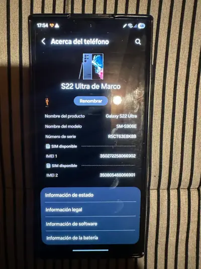 Samsung Galaxy S22 Ultra en buen estado - miniatura 4