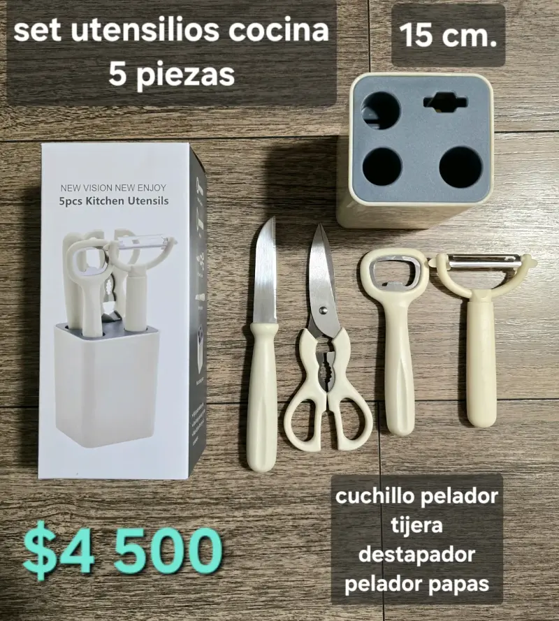 Set de utensilios de cocina 5 piezas