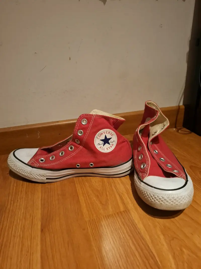 Zapatillas rojas de lona Converse All Star - 2