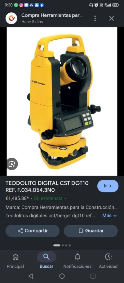 Teodolito Digital CST DGT10 con Estuche - miniatura 3