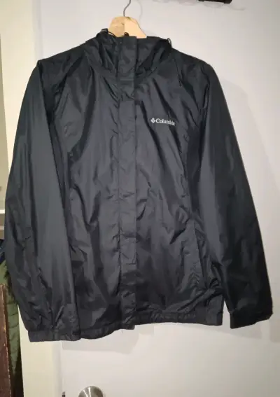 Chaqueta impermeable negra Columbia para hombre - miniatura 1