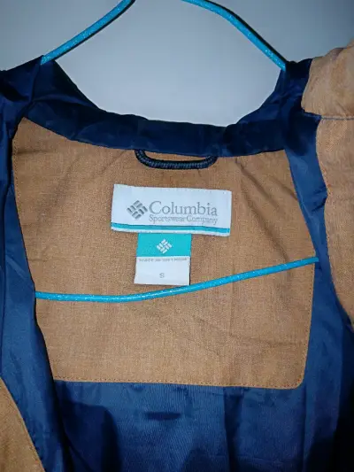 Chaqueta impermeable Columbia marrón con capucha - miniatura 3