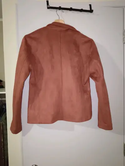 Chaqueta de mujer color terracota con cierre - miniatura 3
