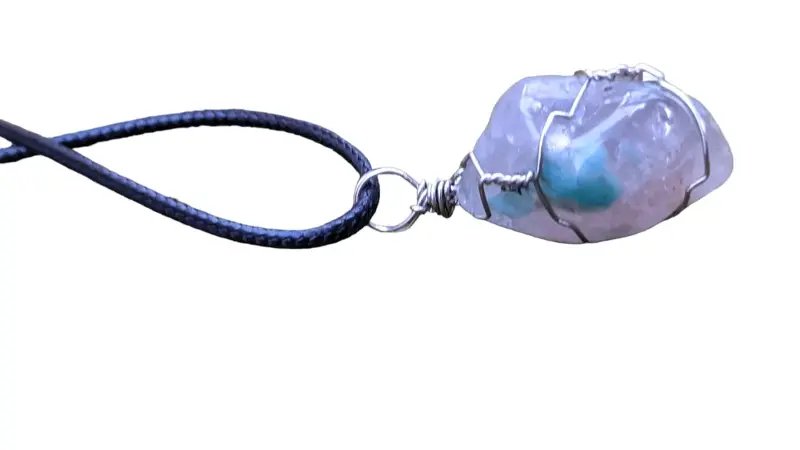 Collar con colgante de piedra Amazonita natural - 5
