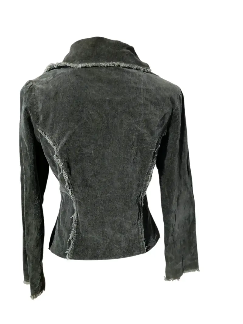 Chaqueta de pana verde musgo con botones - 3