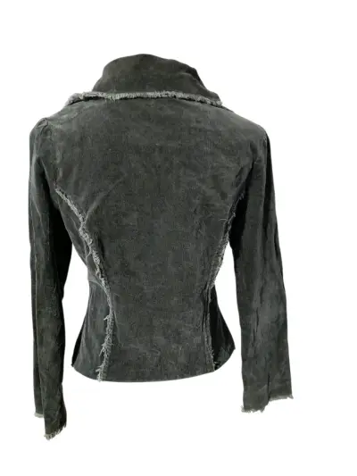 Chaqueta de pana verde musgo con botones - miniatura 3