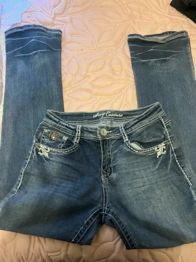 Jeans Sexy Couture con diseño bordado para mujer - miniatura 1