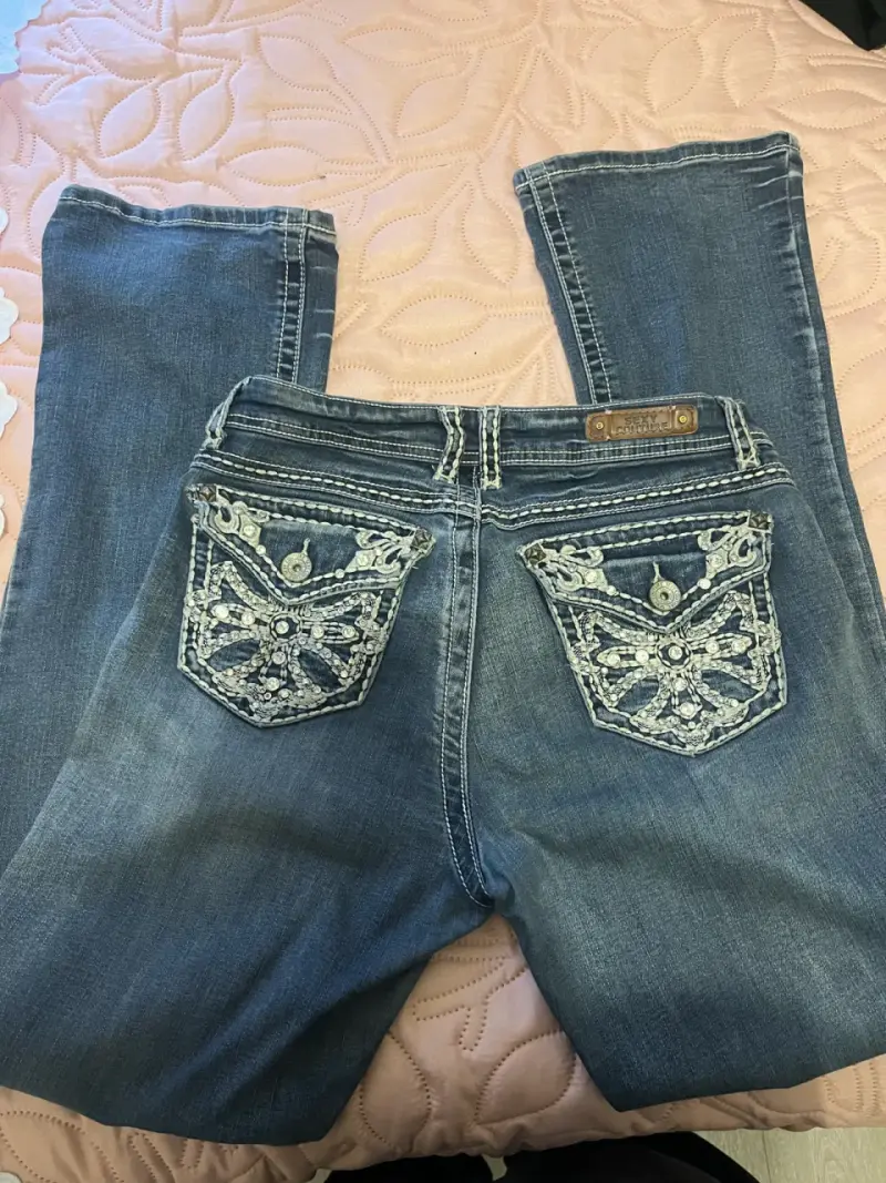 Jeans Sexy Couture con diseño bordado para mujer - 2