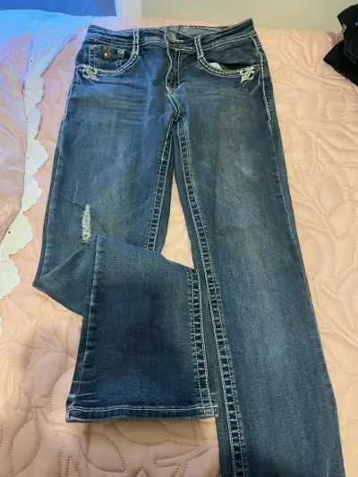 Jeans Sexy Couture con diseño bordado para mujer - miniatura 4