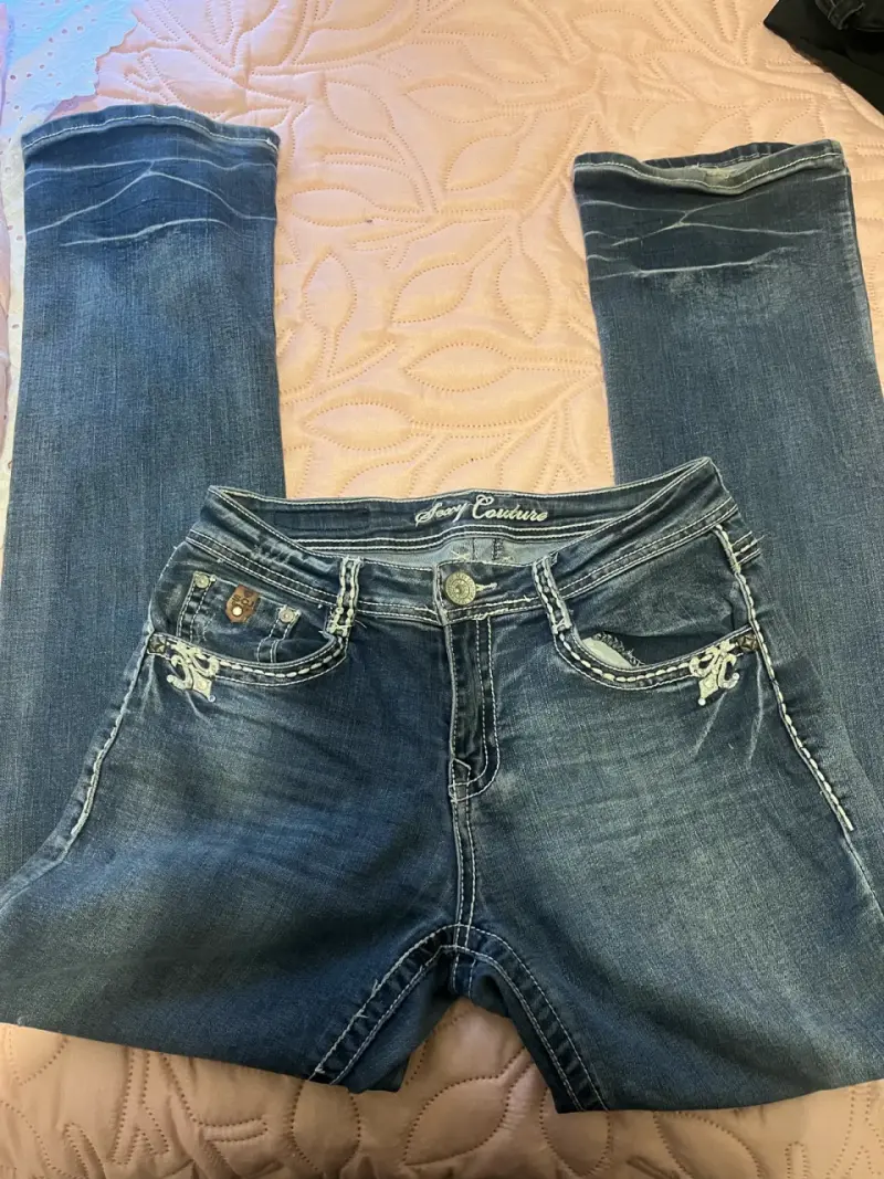 Jeans Sexy Couture con diseño bordado para mujer - 5
