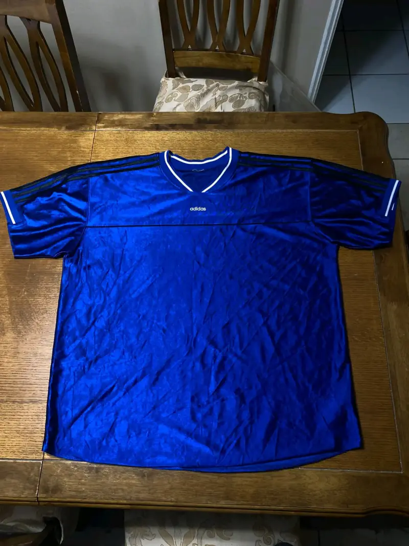 Polera adidas vintage color azul 2XL - 1