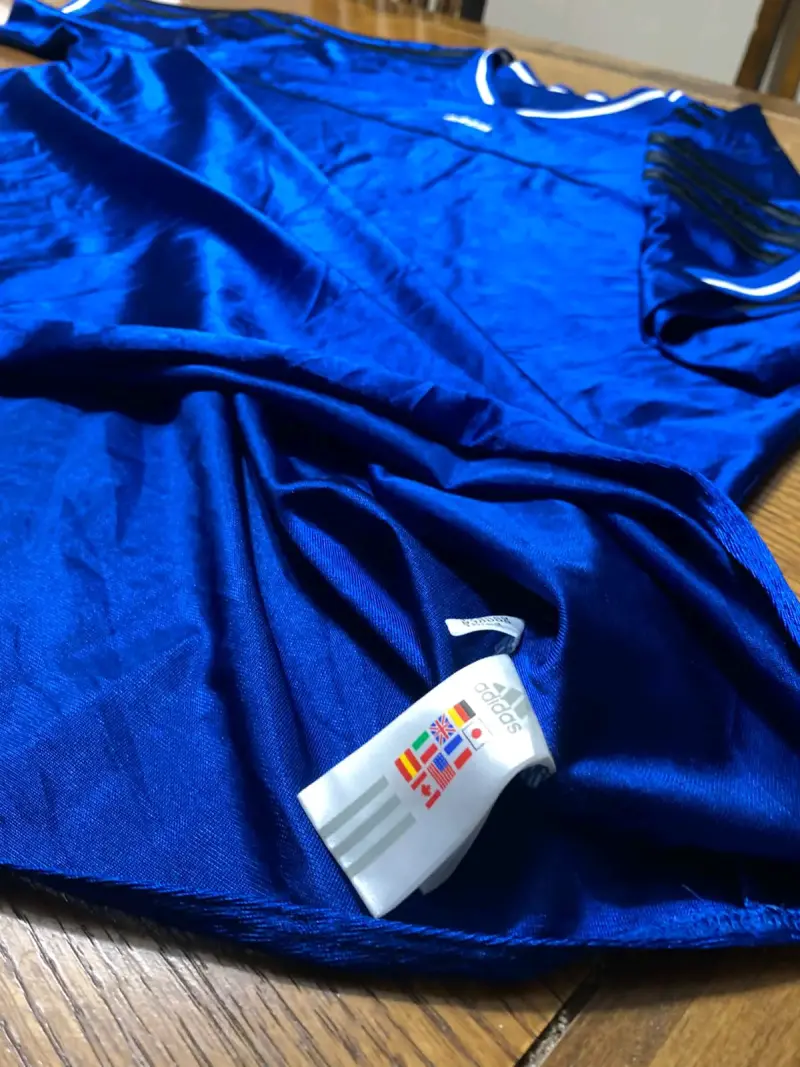 Polera adidas vintage color azul 2XL - 5