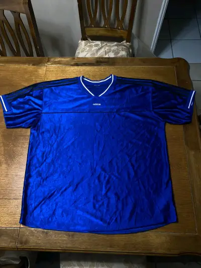 Polera adidas vintage color azul 2XL - miniatura 6