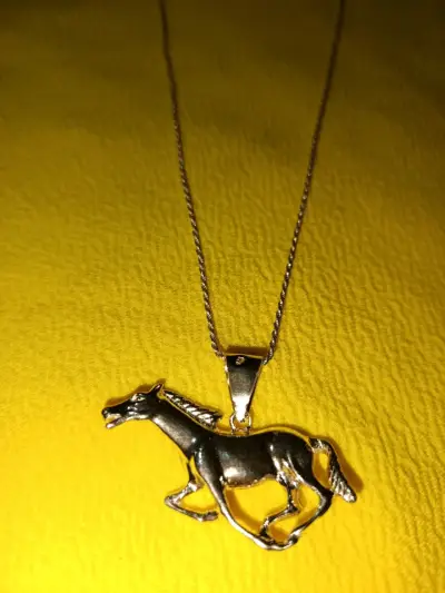 colgante de caballo, plata 925 - miniatura 1