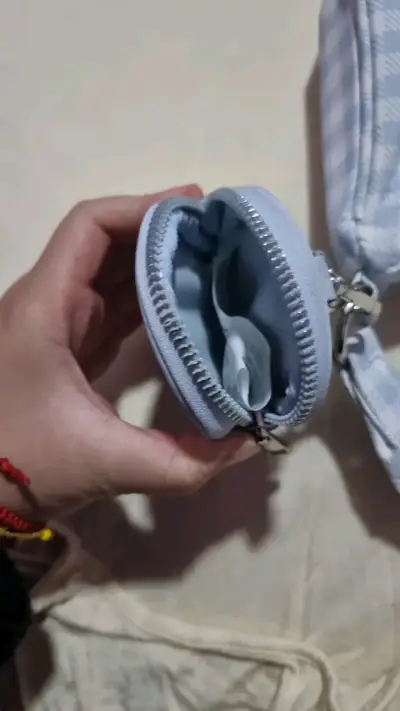 Bolso de hombro a cuadros con monedero - miniatura 3