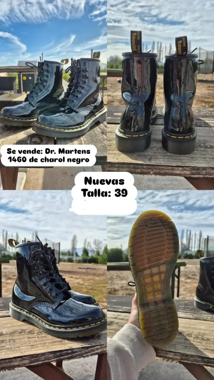 Botas Dr. Martens 1460 de charol negro talla 39