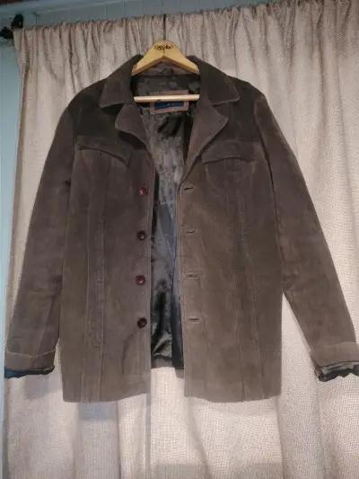 Chaqueta de gamuza cafe para de dama k Stevens - miniatura 1