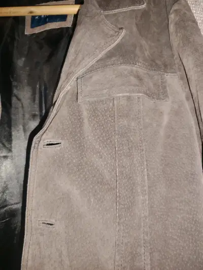 Chaqueta de gamuza cafe para de dama k Stevens - miniatura 2