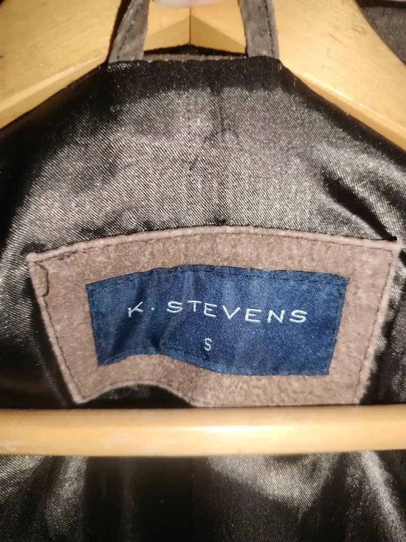 Chaqueta de gamuza cafe para de dama k Stevens - 4