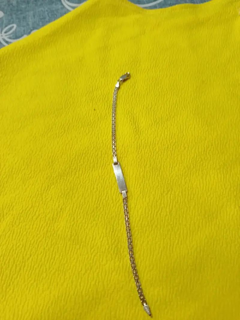 Pulsera de plata con placa grabable - 3