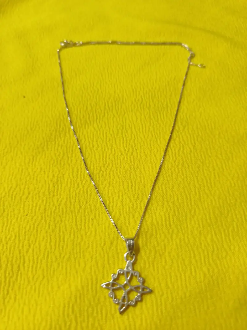Nudo de bruja con cadena, plata 925 - 1