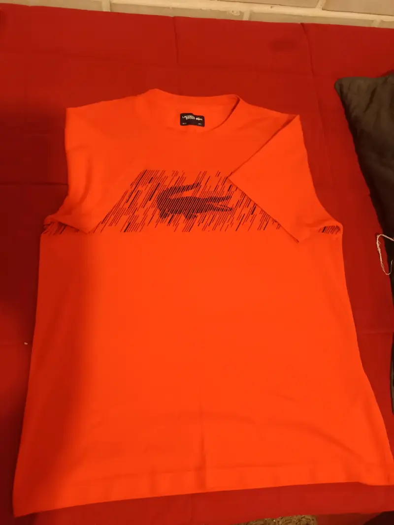 Polera sin mangas Lacoste Sport naranja - 1
