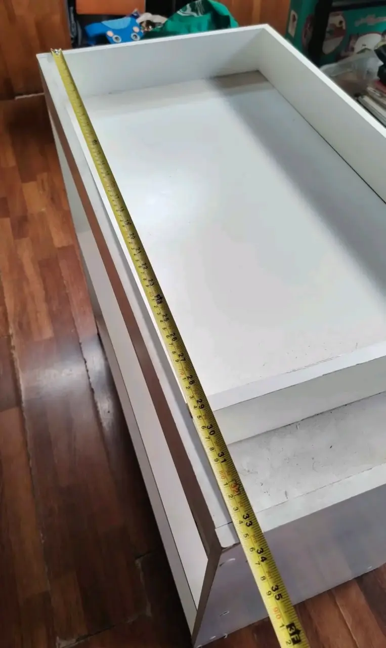 Cambiador de bebé blanco con estantes - 2