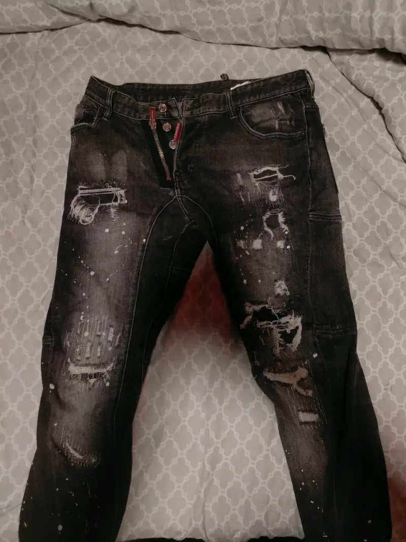 Jeans negros semi nuevos Dsquared2 para hombre - 7