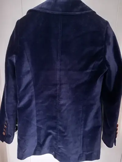 Chaqueta de terciopelo azul marino talla M - miniatura 4