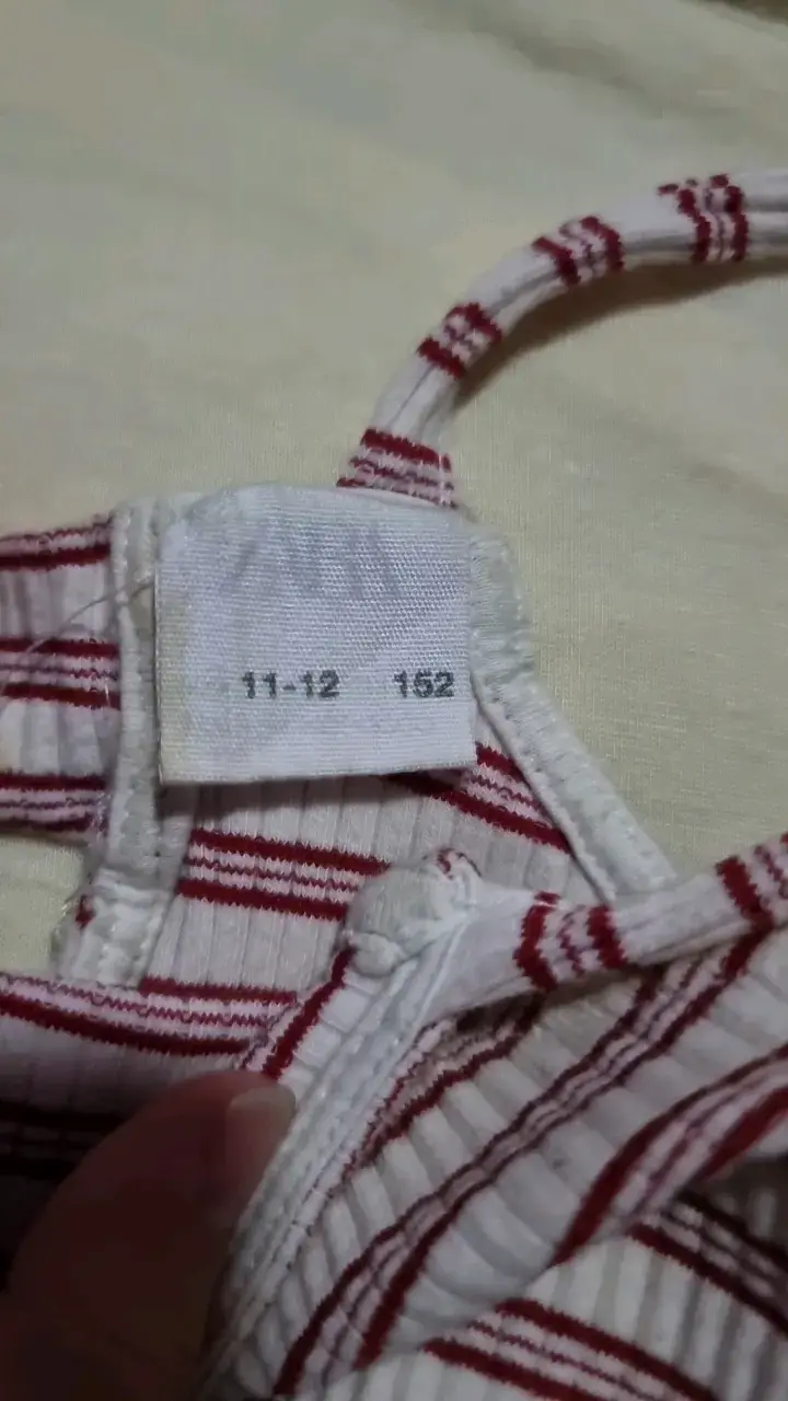 Vestido rayado sin mangas para niña - 2