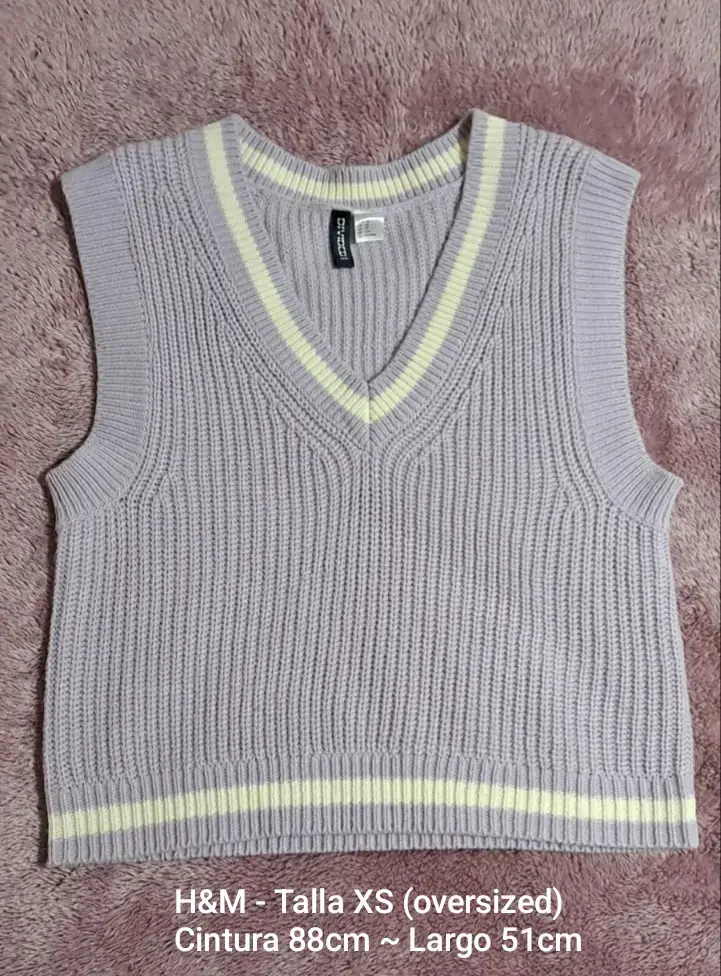 Chaleco sin mangas H&M lila talla XS