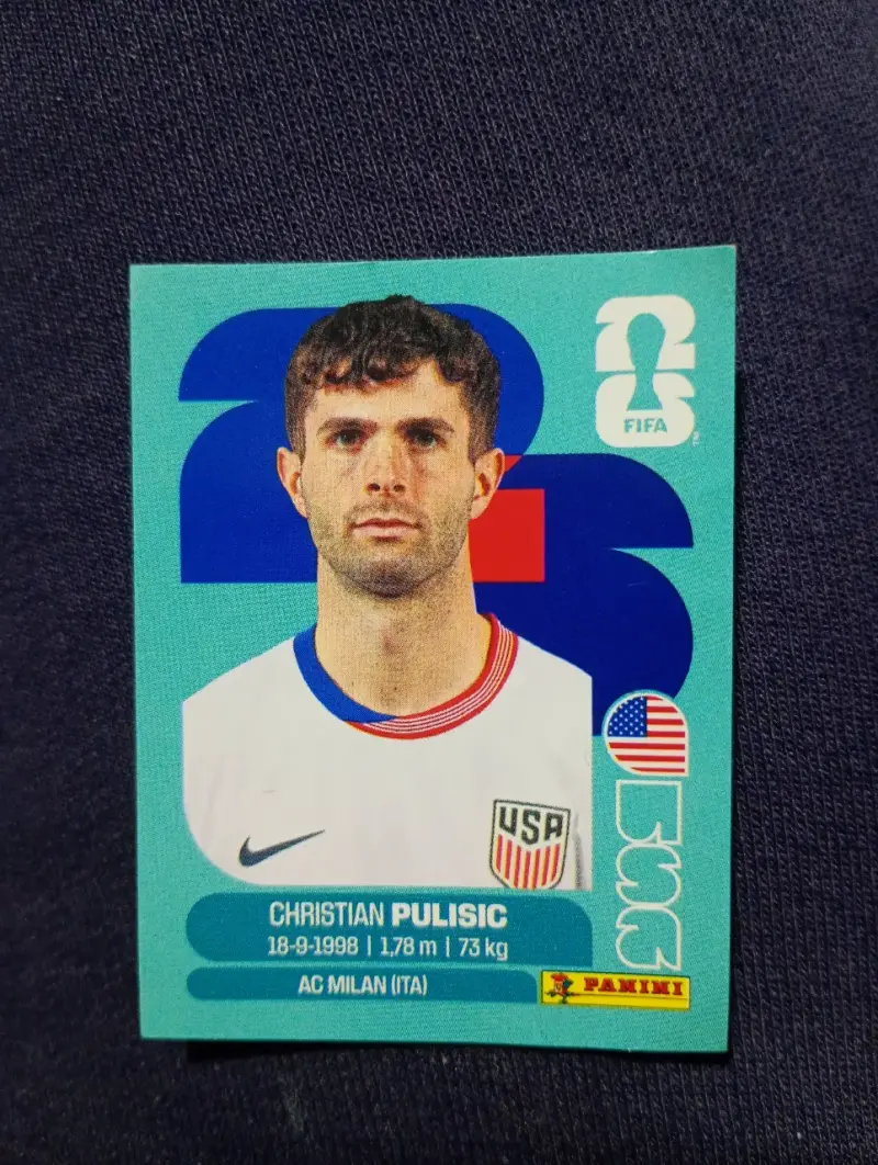 Lámina Panini Mundial FIFA 2026 Christian Pulisic