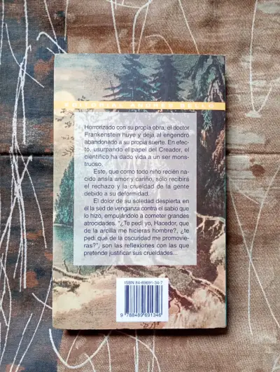Libro Frankenstein de Mary Shelley Editorial Andrés Bello - miniatura 2